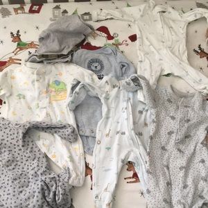 Set of Premature infant one pieces